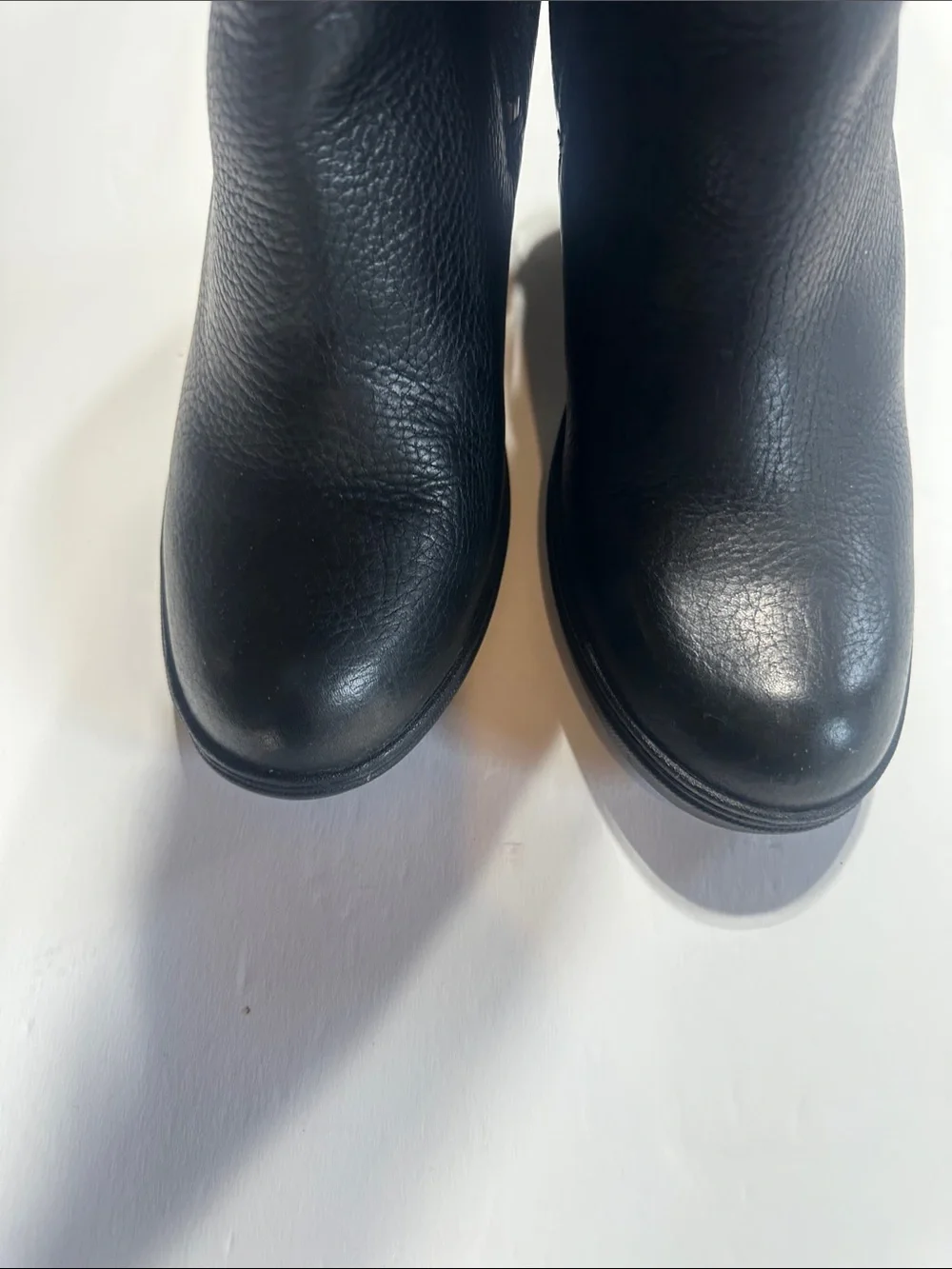 Timberland ion mask technology Black Leather Wedge Knee-High Boots side zipper
